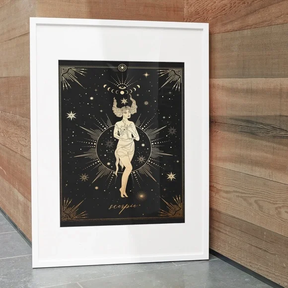 Scorpio Wall Art Celestial Zodiac Print Poster Unframed - Picture 4 of 15